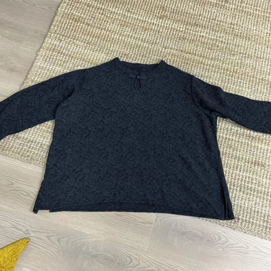 【云目悠悠】肌理汉麻秋季新款中式盘扣时尚休闲女士衬衫-20241025