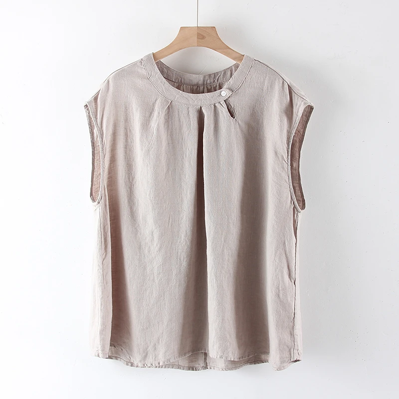 【云目悠悠】夏季汉麻时尚休闲女士气质薄款衬衫-2024687