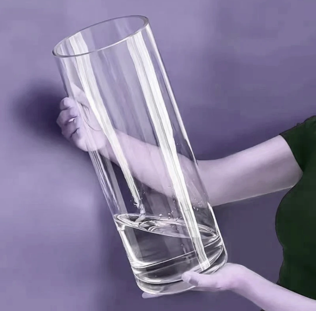 透明加厚玻璃花瓶百合玫瑰草花专用