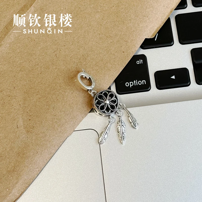 顺钦银楼 吊坠足银 【捕梦网吊坠】足银999吊坠气质时尚百搭复古
