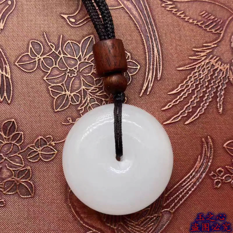 白月光玛瑙平安扣大气时尚百搭男女J159