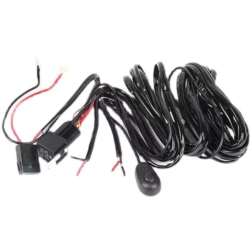 汽车射灯无线遥控爆闪线点烟器LED开关12v24v爆闪线组一拖二