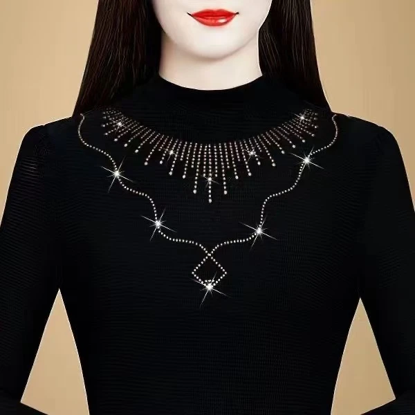 加厚打底衫女黑色中老年妈妈装漂亮遮肚子妈妈装50-60岁有档次