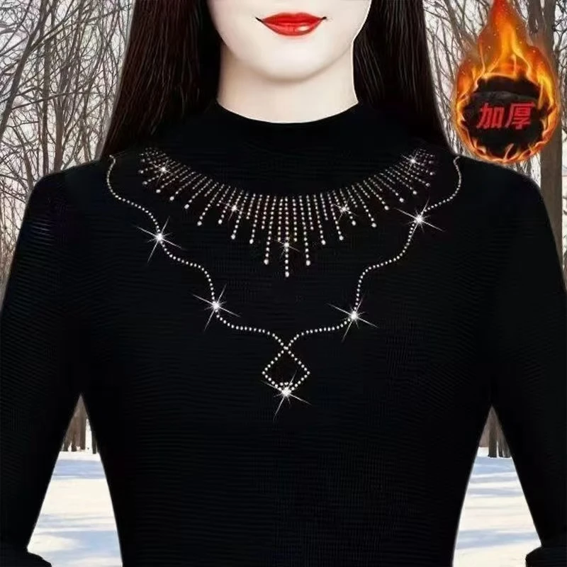 春秋冬妈妈装中老年遮肚子长袖小衫义乌打底衫女款爆款2025新正品