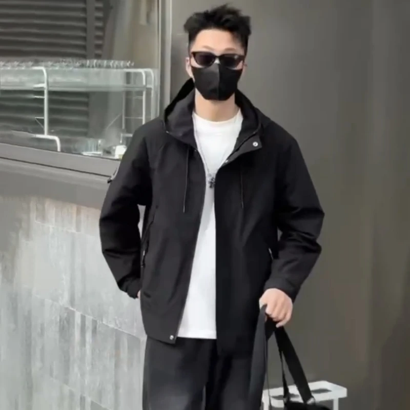 831-2335潮牌男士2025新款夹克衫工装外套春秋款痞帅高级感上衣