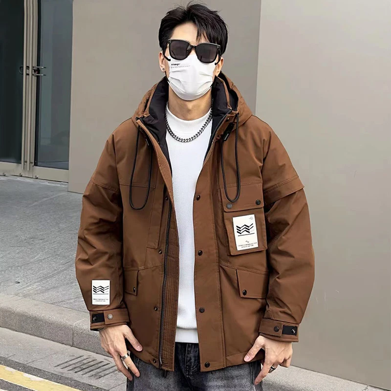 232-83827冬季服-户外连帽防风时尚休闲保暖帅气男韩版百搭外套