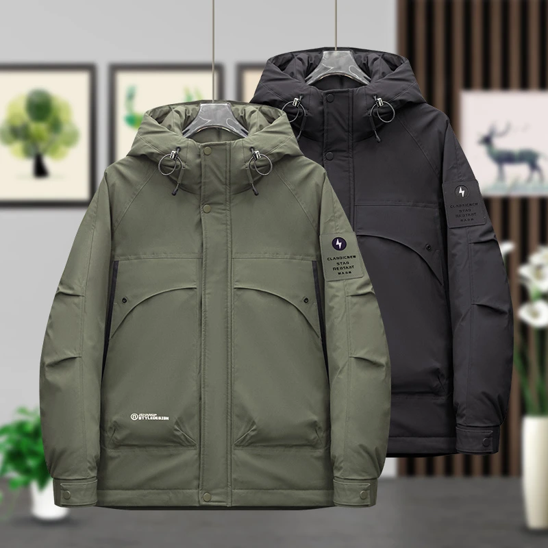 8813羽 【闪电】冬季滑雪保暖锁温男士百搭休闲潮流帅气短款外套