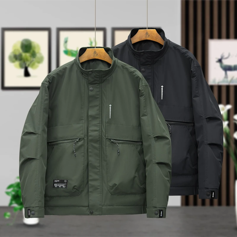 916-9911二棉 时尚冬季立领薄棉百搭2025男士工装棉夹克断码外套