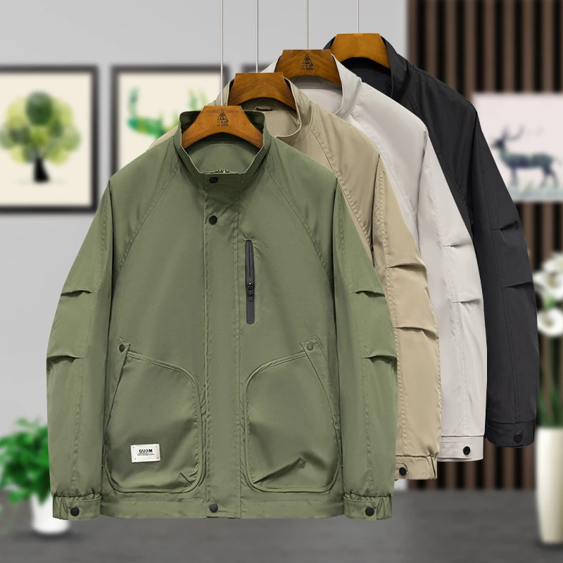 871-7K007春秋男士2025时尚修身款韩版帅气休闲百搭断码夹克外套