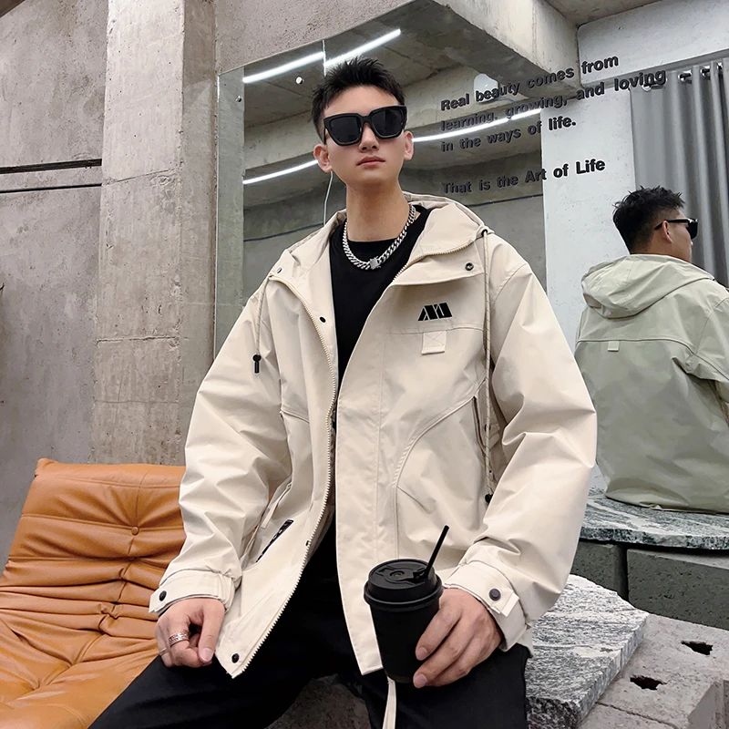 X-813-9107潮牌夹克衫男春款2025新款男士上衣高级感工装外套痞帅