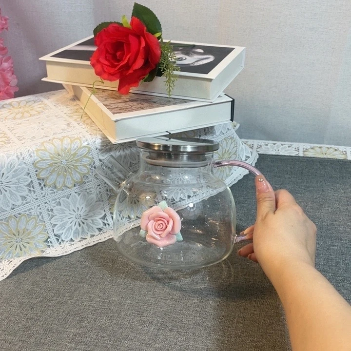 加厚耐热玻璃凉水壶耐热高温果汁壶扎壶防爆大容量透明家用水壶