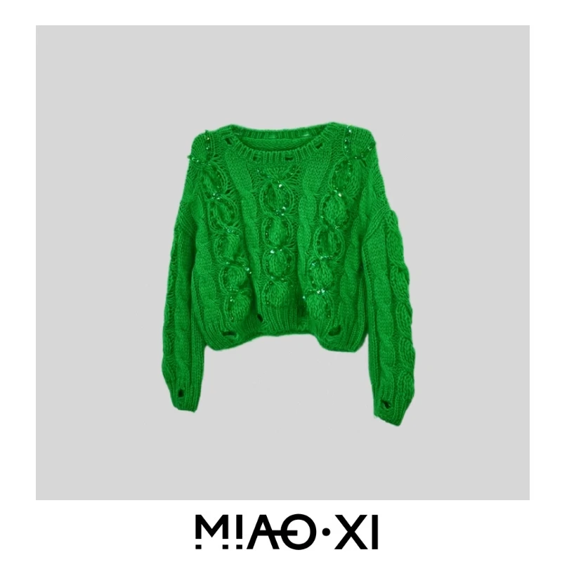 Y1055  【妙兮服饰秋季新款】毛衣外套