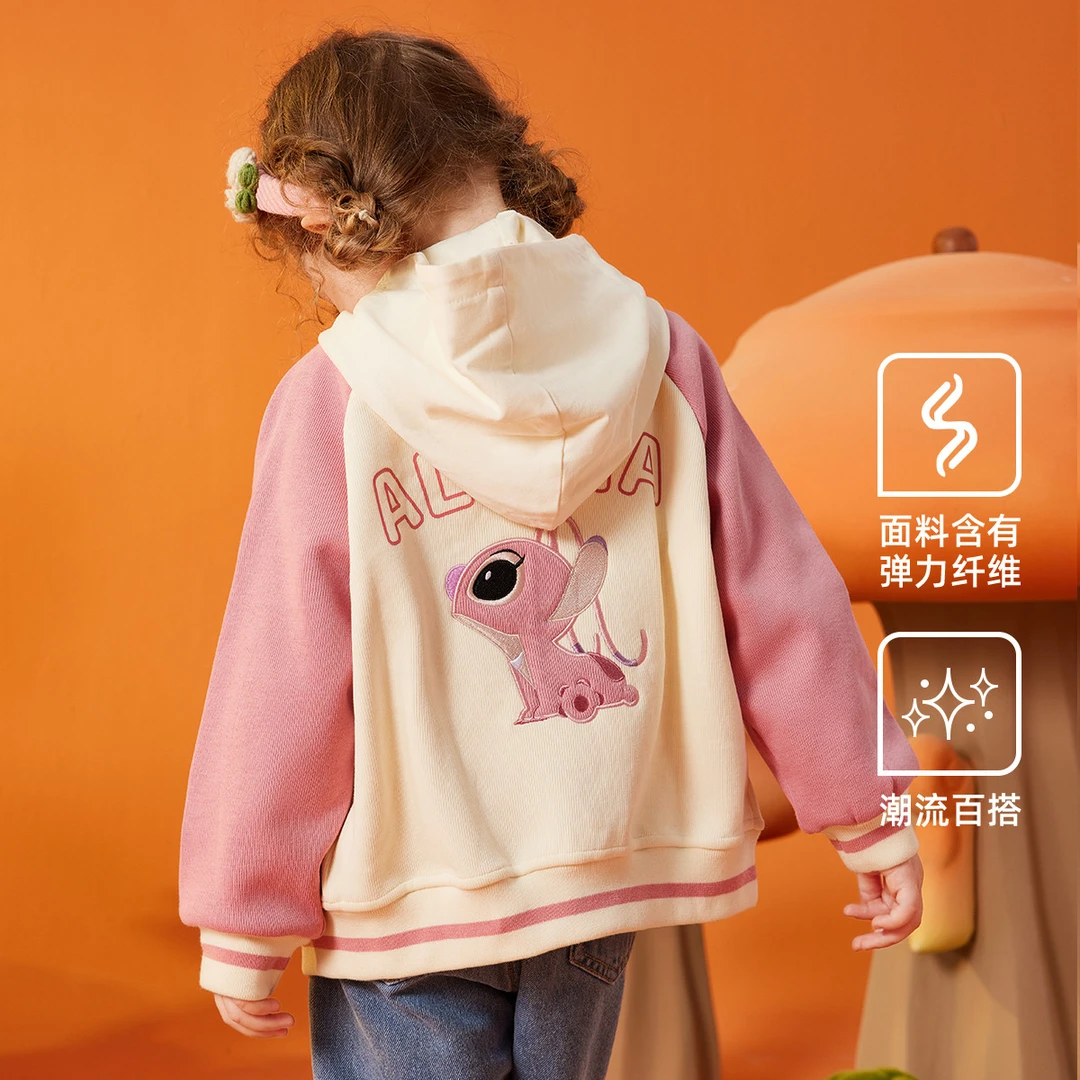 【福利钜惠】女童外套春季小童撞色插肩袖棒球服