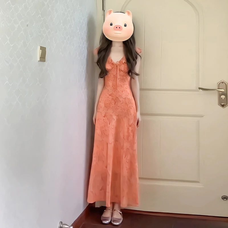KM1225茶歇法式设计感碎花连衣裙子女装新款夏小个子风情万种长裙