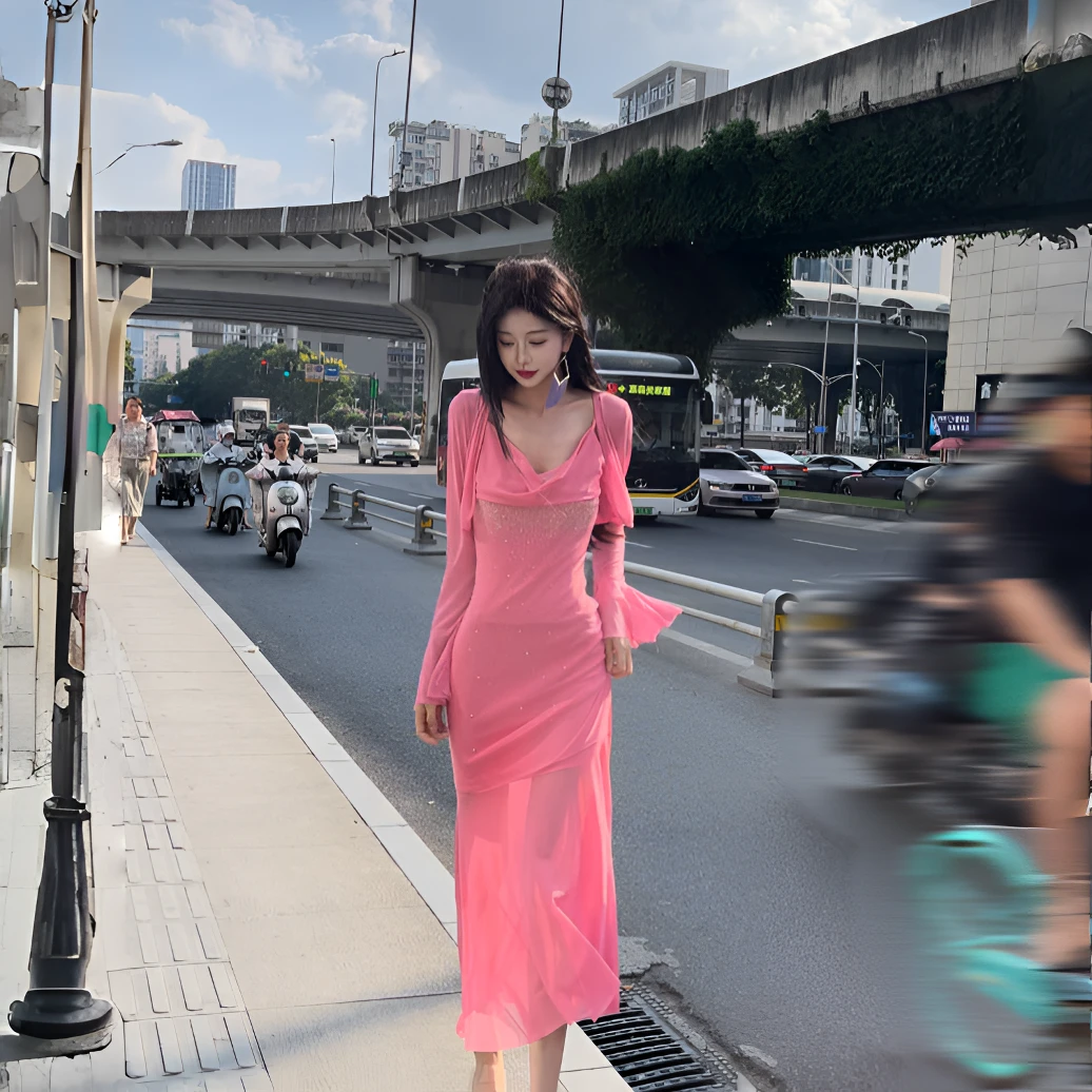亚町家原创2203套装仙女系浪漫气质显瘦套装外披加连衣裙日常