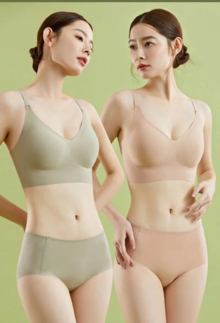 格姐家~【立体有型】舒适贴身果冻条细带文胸套装2362