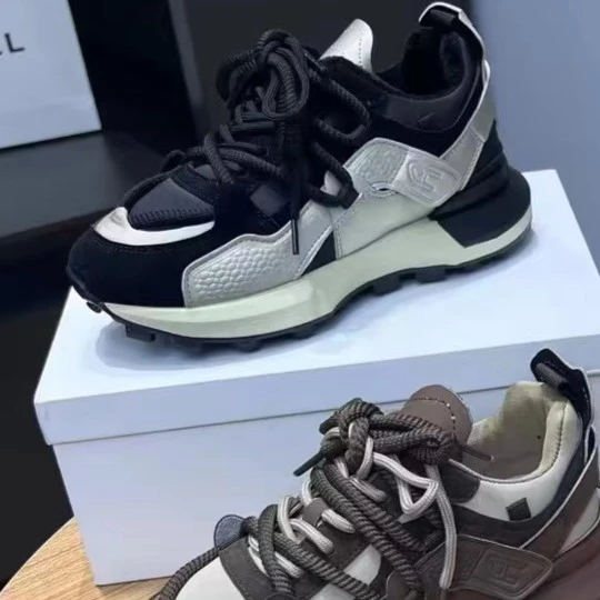 格姐家~轻便显脚小百搭加绒厚底运动老爹鞋581（跟高4厘米左右）