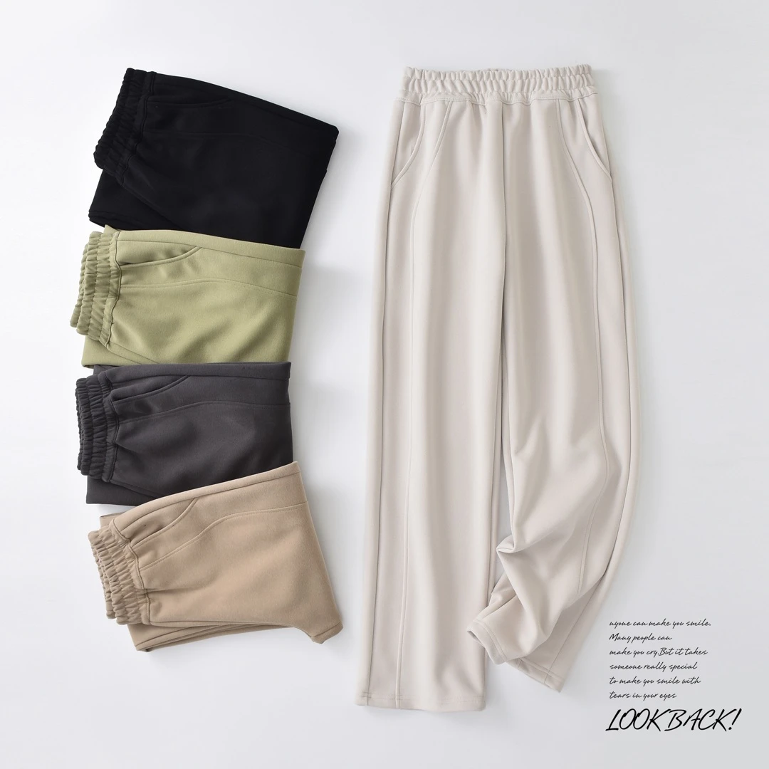 格姐家~净版阔腿显瘦高腰百搭卫裤671