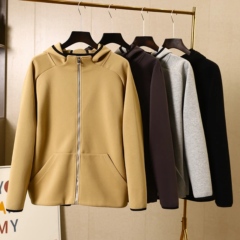 男女同款新款外套秋冬休闲长袖上衣高品质百搭防风连帽-9990