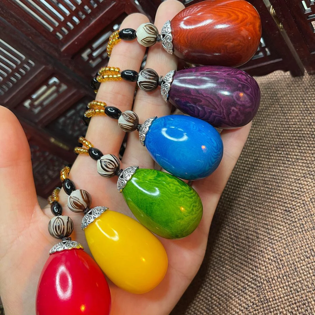 狠货大果高货马来西亚多彩佛心果钥匙扣脖挂车挂手把