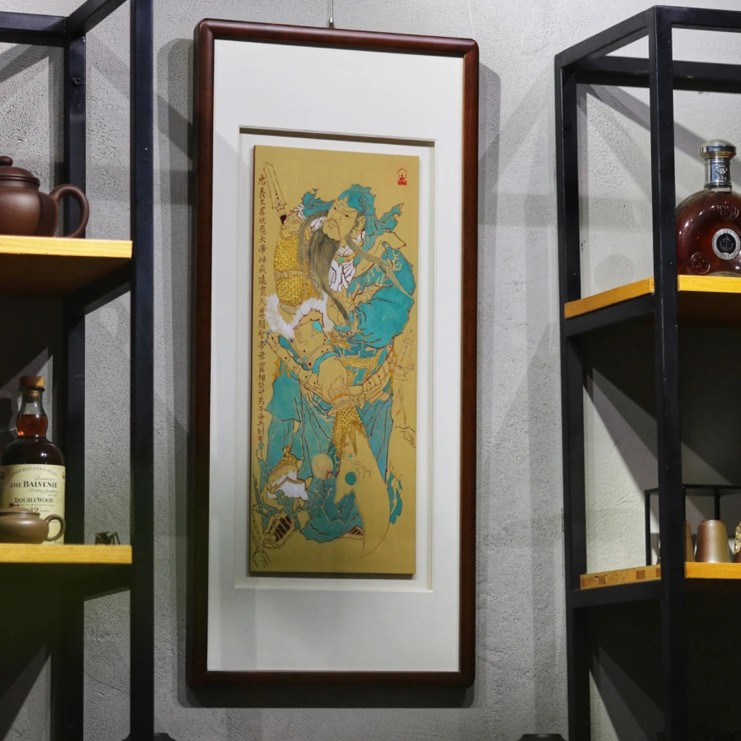 【关公宝相】紫砂陶板画