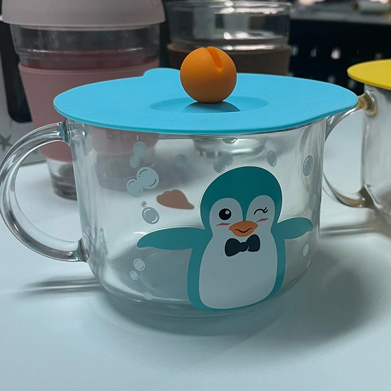 【琦儿专属】乐美雅玻璃杯带盖500ml大容量可微波炉加热早餐水杯