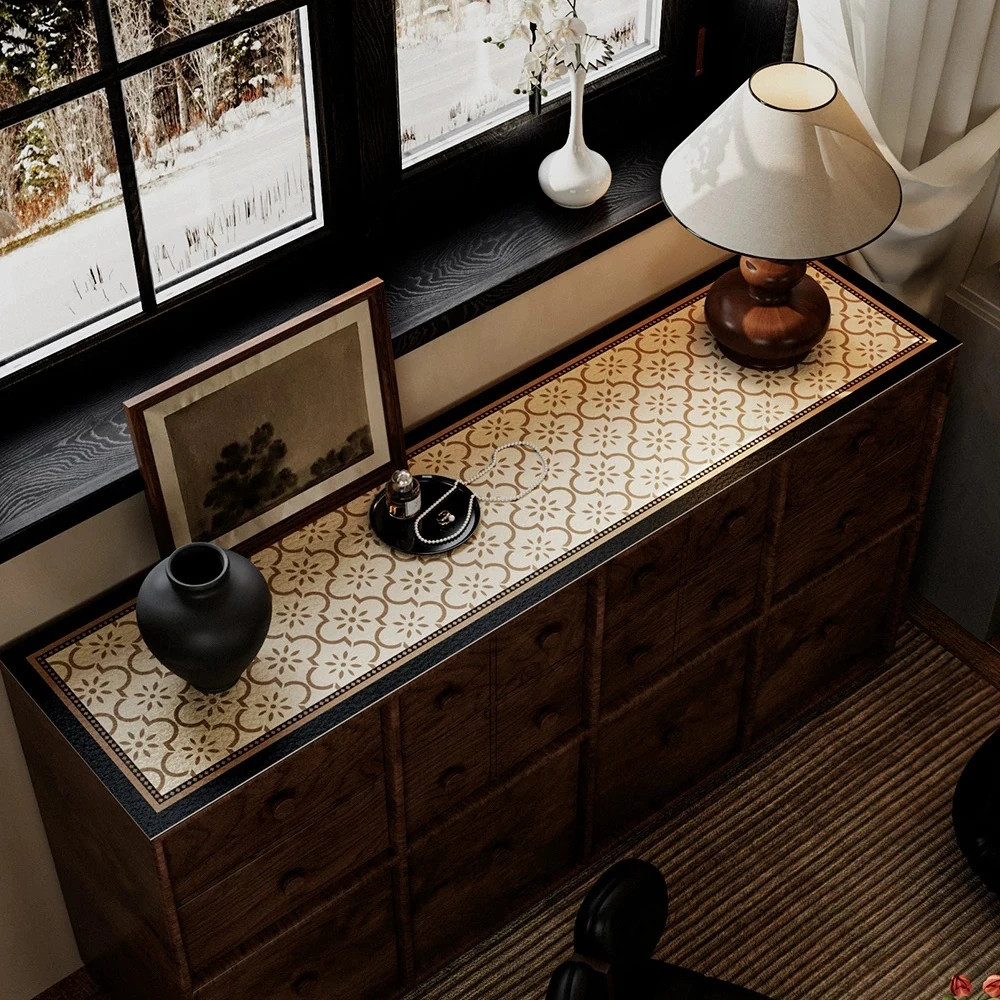墨以-美拉德复古【40x200】餐边柜钥匙柜桌垫电视柜梳妆台桌垫