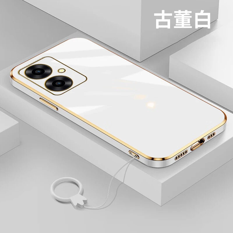 vivoY78+手机壳新款vivoY78十简约纯色y78m版镜头全包电镀古董白