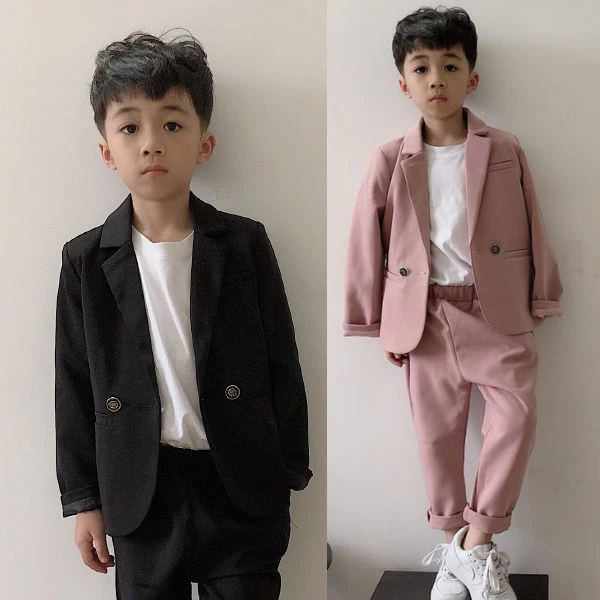 小西服休闲西服套装帅气新款男童西装韩版礼服男孩花童表演服洋气
