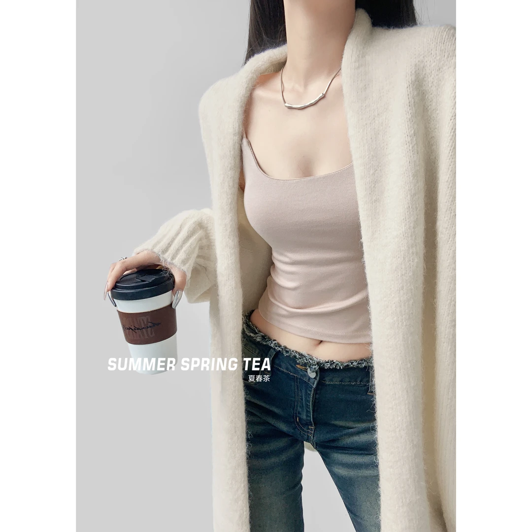 夏春茶软糯慵懒风长款开衫外套女秋冬季宽松休闲毛衣温柔气质上衣