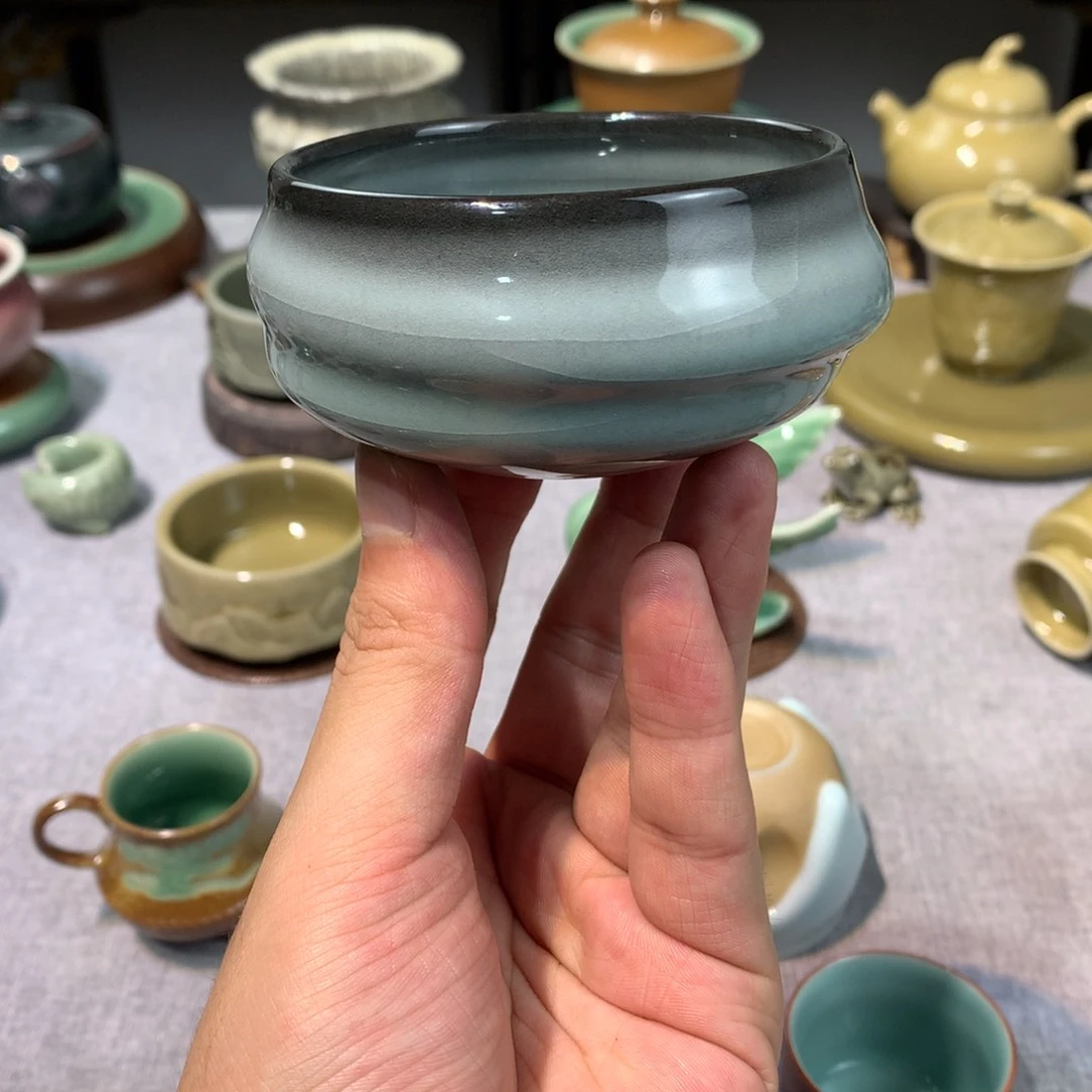 龙泉青瓷精品铁胎普洱杯
