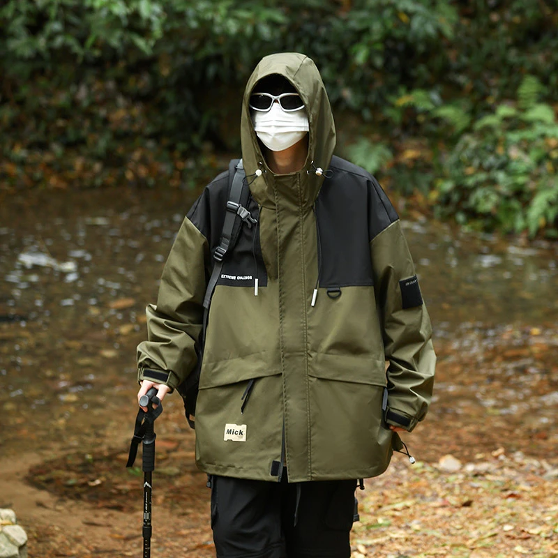 蕉下柠檬冲锋衣秋冬新品徒步登山旅行宽松连帽夹克外套男女同款