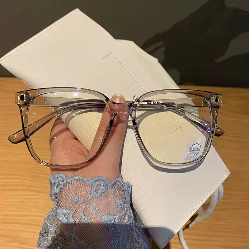 新上复古防蓝光近视眼镜女配度数小红书素颜黑框大脸网红镜框眼睛