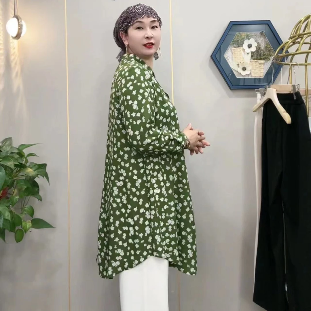 w1713夏季轻薄宽松中长衬衣