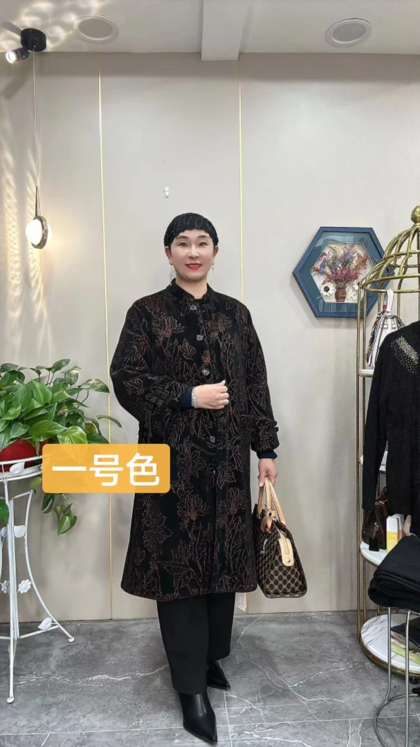 w1565加绒盘扣民族风外套