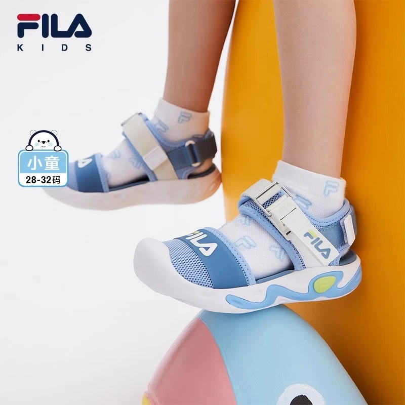 FILAKIDS夏季宝宝软底时尚运动舒适透气包头儿童凉鞋轻便舒适