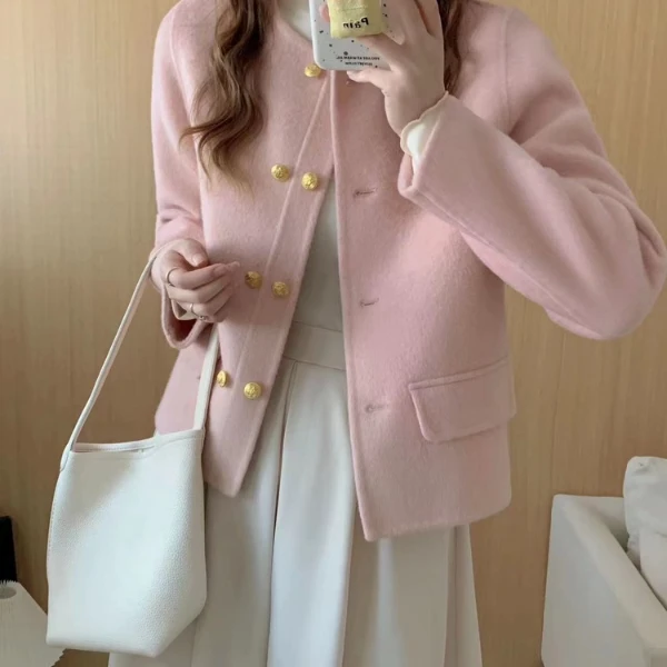 【好物上新】秋冬8119韩款宽松气质时尚通勤百搭双面小香大衣