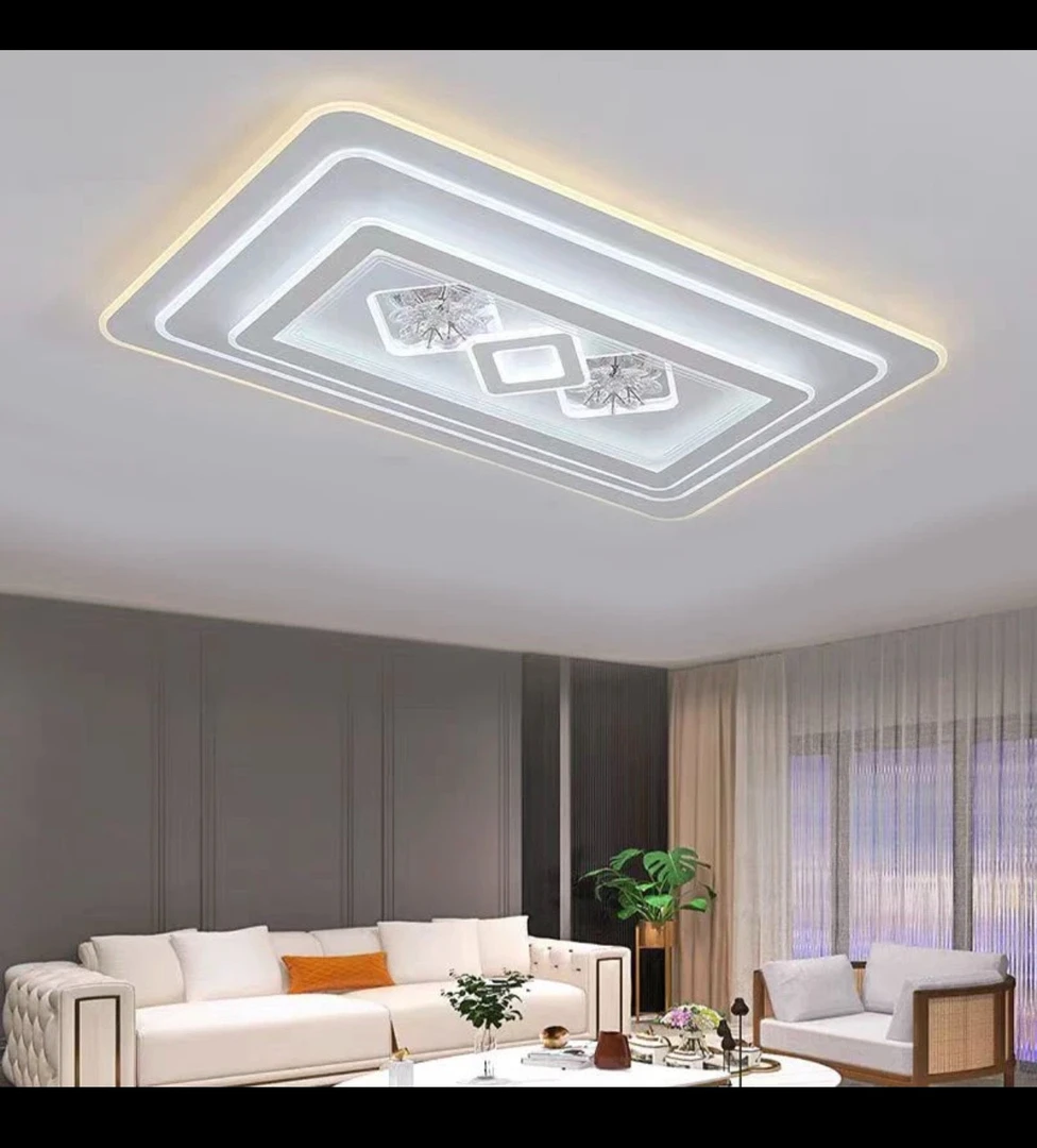 客厅主灯吸顶灯现代简约2024年新款大气超薄全智能LED护眼广东