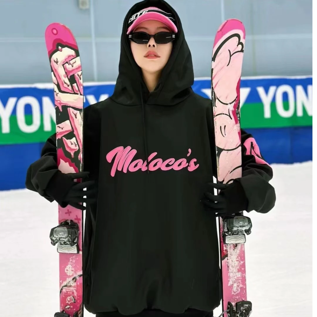 Molocoster西猿时尚滑雪服中性单双板连帽防泼水加厚保暖宽松卫衣