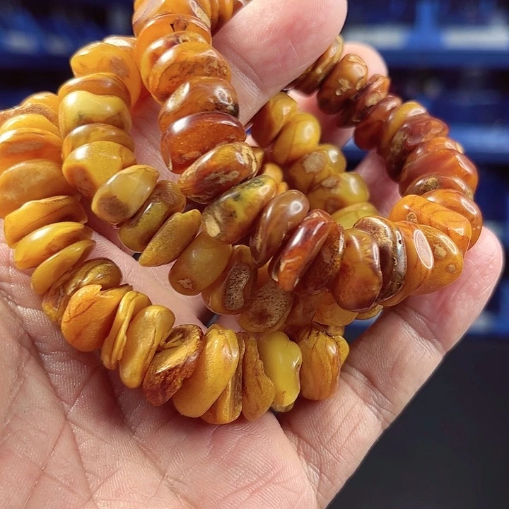 琥珀手链未镶嵌T99牛黄琥珀多样发其一