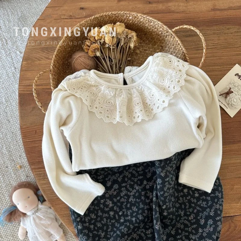 女童长袖T恤春秋装儿童韩版翻领上衣女宝宝打底衫童装秋款t