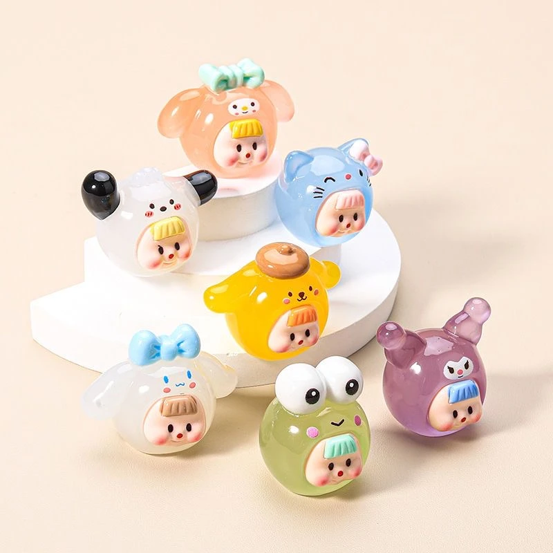 【直播拆+许愿】九宫格夜光三丽鸥妹妹立体手工摆件DIY饰品树脂