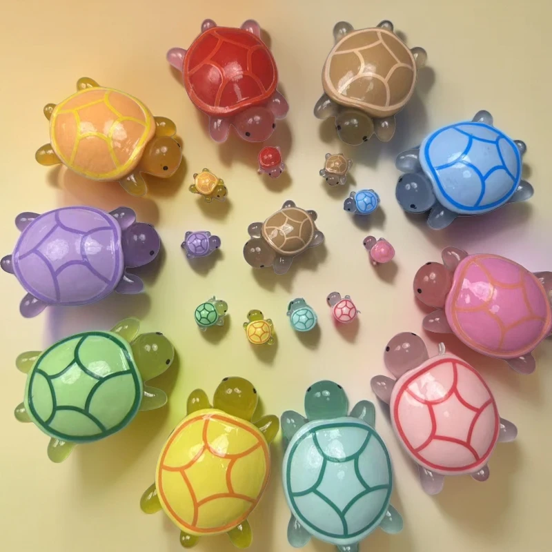 龟太爷超大号卡通彩色夜光大乌龟玩具模型摆件公仔海龟海洋发光