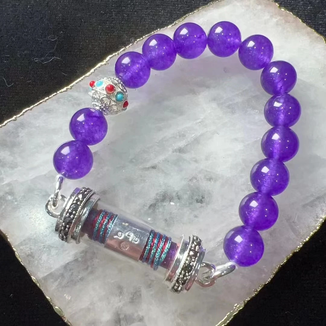 钛钢琉璃手链 TG1611隆三期紫色管手链