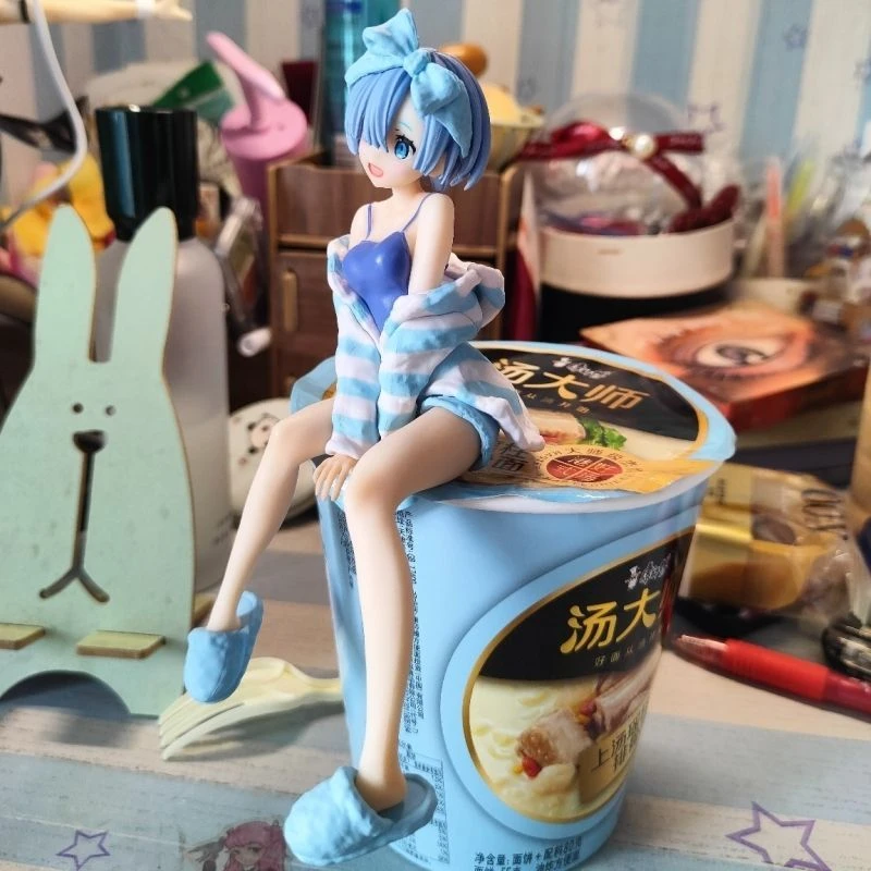 从零开始的异世界生活拉姆蕾姆手办居家服压泡面动漫机箱摆件车载