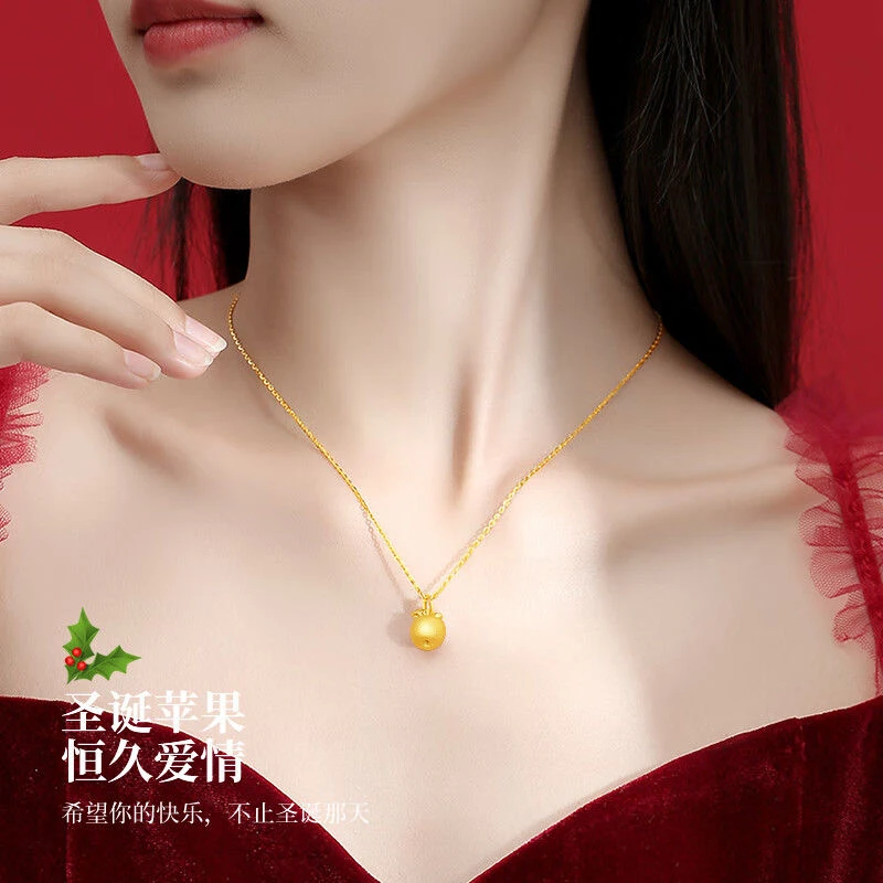 【双节钜惠】周大生足金苹果精品平安果女友精美礼物送女友礼物