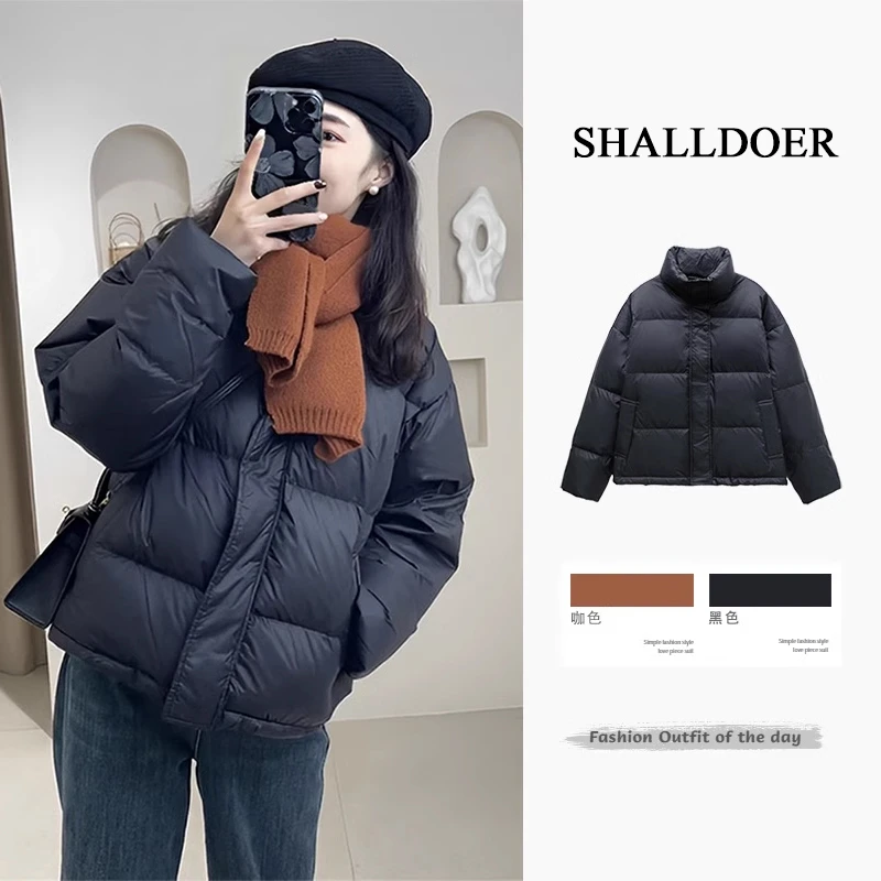 高级感洋气面包服女冬季2025新款小个子立领加厚保暖短款棉衣外套