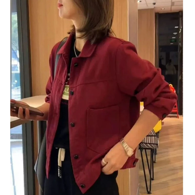 2025早春秋季新款女士短外套高能感时尚宽松休闲百搭减龄牛仔上衣