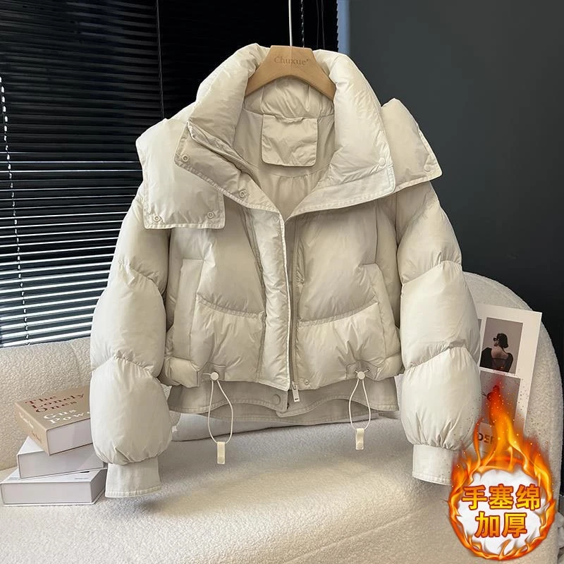 网红款冬天外套面包服女款2025年新款加厚保暖休闲百搭短款棉服潮