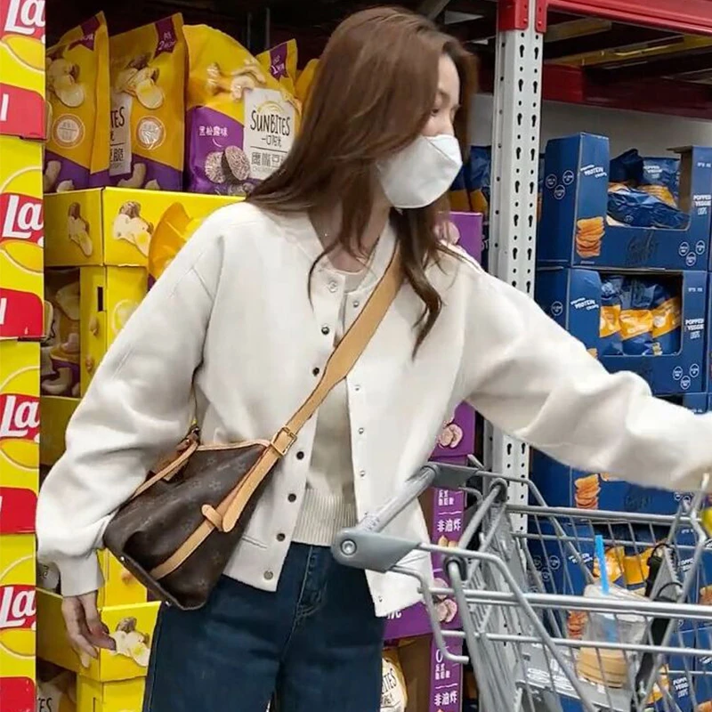 时尚棒球服外套女春秋2025新款小个子休闲百搭短款夹克长袖上衣服